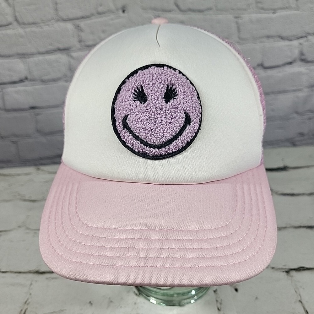 Smiley‎ World Pink Smile Face Snapback Hat Adjustable Ball Cap